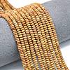 Natural Wood Lace Stone Beads Strands G-P575-A40-4x2mm-1