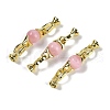 Cat Eye with Brass Fold Over Clasps G-G141-03G-12-1