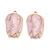 Ion Plating(IP) 304 Stainless Steel Enamel Pendants STAS-N107-02A-G-1