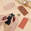 Olycraft 4Pcs 4 Colors Portable PU Leather Earring Display Cards EDIS-OC0001-04-3