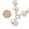 Imitation White Pearl Acrylic Beaded Necklaces NJEW-JN05122-02-4