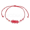 Electroplate Glass Beaded Braided Bead Bracelets BJEW-MZ00183-02-3