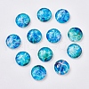 Luminous Constellation Pattern Glass Cabochons X-GGLA-WH0001-02-1