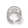 Non-Tarnish 304 Stainless Steel Cuff Rings RJEW-G285-39P-3