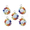 Acrylic & Glass & Copper Pendants PALLOY-JF03892-03-1