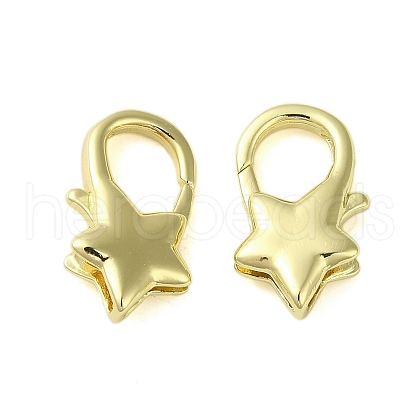 Brass Lobster Claw Clasps KK-B089-22B-G-1