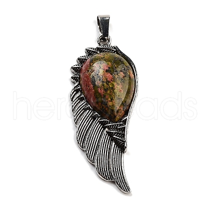 Natural Unakite Big Pendants G-G112-02AS-12-1
