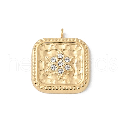 304 Stainless Steel Rhinestone Pendants STAS-Z122-55G-1