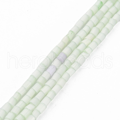 Glass Silk Stain Style Beads Strands GLAA-N047-001A-06-1