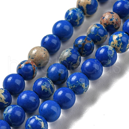 Synthetic Imperial Jasper Dyed Beads Strands G-D077-A01-02A-1