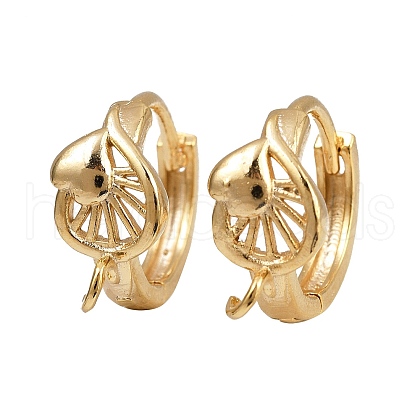Brass Hoop Earring Findings KK-P310-33G-1