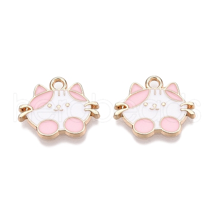 Rack Plating Alloy Enamel Pendants ENAM-N056-346B-1