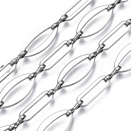 Tarnish Resistant 304 Stainless Steel Link Chains CHS-T003-27P-1