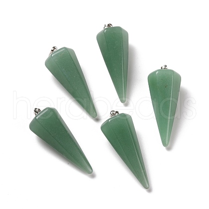 Natural Green Aventurine Pendants G-G848-01P-05-1