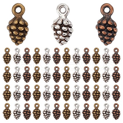 SUNNYCLUE 90Pcs 3 Colors Tibetan Style Alloy Pendants FIND-SC0004-52-1