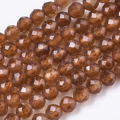 Natural Orange Garnet Beads Strands G-R462-029A-1