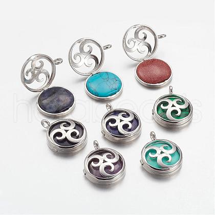 Natural & Synthetic Gemstone Pendants G-G910-I-1