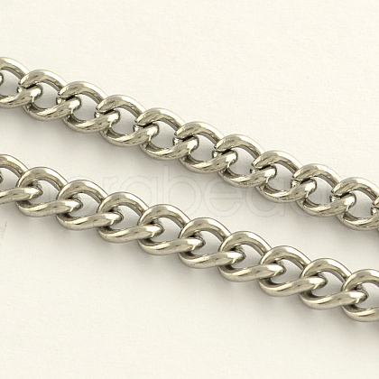 Tarnish Resistant 304 Stainless Steel Curb Chains CHS-R009-01-1