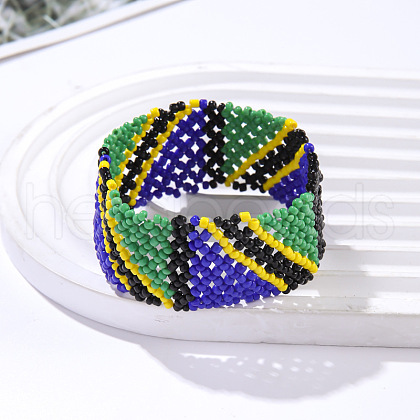 Bohemian Style Glass Seed Beaded Bracelets for Women FS-WGBF549-06-1