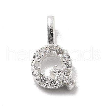 925 Sterling Silver with Cubic Zirconia Charms STER-Q004-01Q-S-1