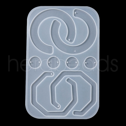 Geometry Pendant & Links Silicone Molds DIY-YW0006-73-1