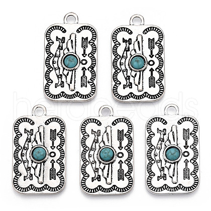 Synthetic Turquoise Pendants FIND-TADZ0001-13AS-1