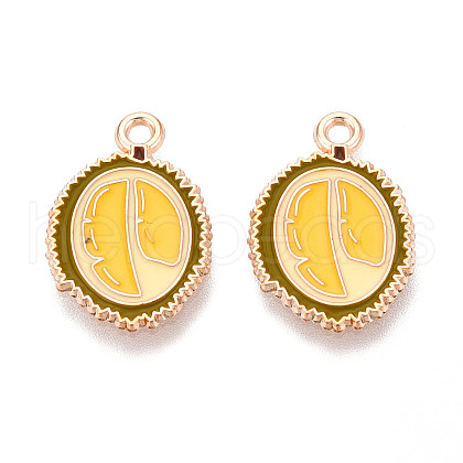 Fruit Alloy Enamel Pendants ENAM-T022-32H-1