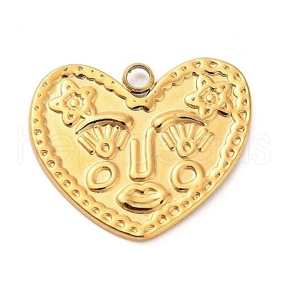 304 Stainless Steel Pendants STAS-P385-09G-1