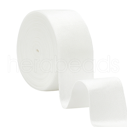 10 Yards Nylon with Spandex Ultra Wide Thick Flat Elastic Band OCOR-WH0089-26B-1