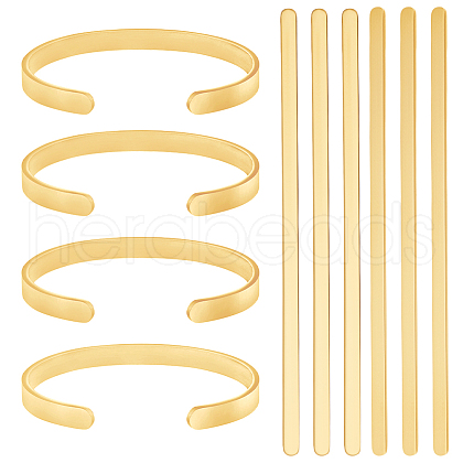 304 Stainless Steel Bangle Blank Strips MAK-WH0016-02B-G-1