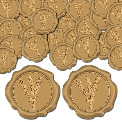 CRASPIRE 100Pcs Adhesive Wax Seal Stickers DIY-CP0009-47B-1