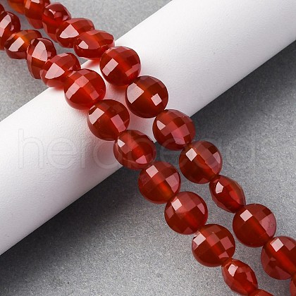Natural Carnelian(Dyed & Heated) Beads Strands G-C179-A29-03-1