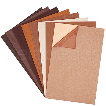BENECREAT 8 Style Jewelry Faux Suede & Velet Self-adhesive Fabric Sets DIY-BC0012-46-1