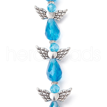 Angel Fairy Shape Electroplate Glass Beads Strands AJEW-JB01173-03-1