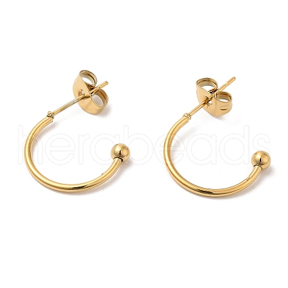 304 Stainless Steel Stud Earring EJEW-H134-02A-G-1