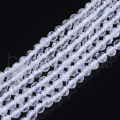 Natural Rainbow Moonstone Beads Strands G-R465-02A-1