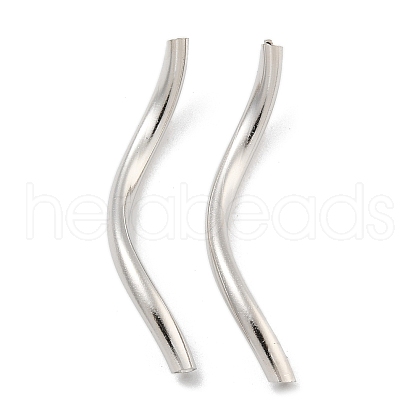 Brass Twist Tube Beads KK-B120-02C-P-1