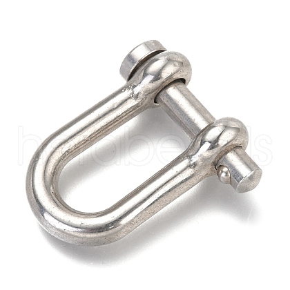 Non-Tarnish 304 Stainless Steel D-Ring Anchor Shackle Clasps STAS-H142-04A-P-1