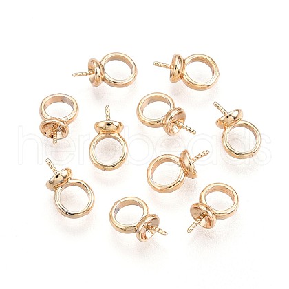 Brass Screw Eye Peg Bails Charms KK-T056-104G-NF-1