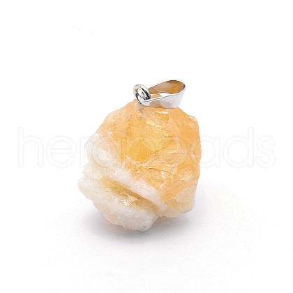 Natural Citrine Pendants G-CJC0002-02E-1