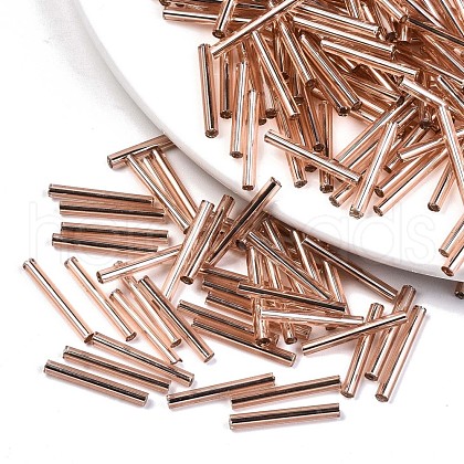 Electroplate Glass Bugle Beads SEED-S043-02C-03-1