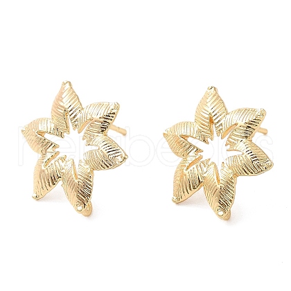Brass Stud Earring Hooks X-KK-F855-22G-1