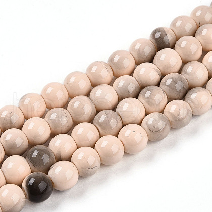 Baking Painted Glass Beads Strands DGLA-N013-8mm-06-1