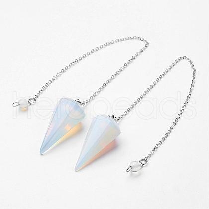 Opalite Hexagonal Pointed Dowsing Pendulums G-D847-05-1