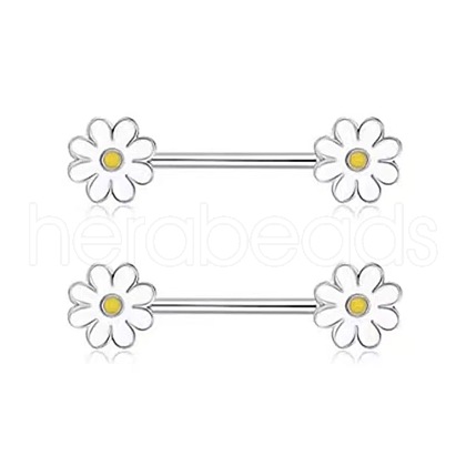304 Stainless Steel Rhinestone Nipple Rings WGC7CE7-08-1