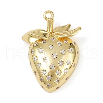 Brass Micro Pave Cubic Zirconia Pendants KK-R224-10G-1