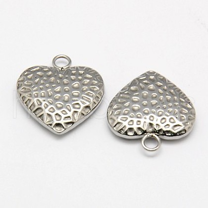Tarnish Resistant 304 Stainless Steel Textured Pendants STAS-K002-39A3-1