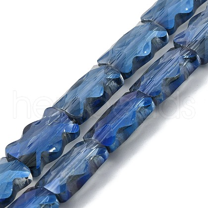 Electroplate Glass Beads Strands EGLA-L045-F-FR01-1