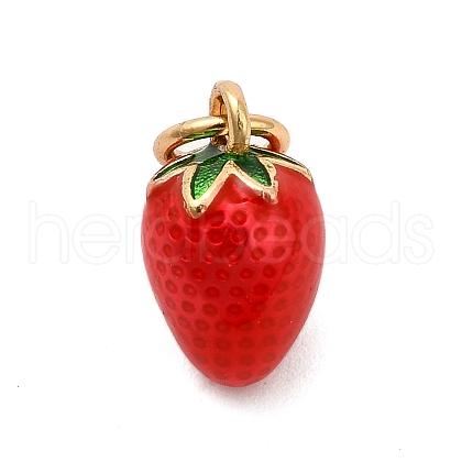 Brass Enamel Charms KK-P303-06E-G-1
