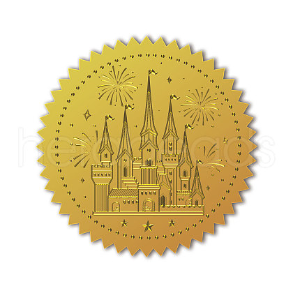 Self Adhesive Gold Foil Embossed Stickers DIY-WH0211-380-1